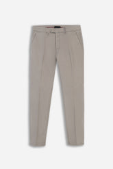 PANTALONE CHINO RASO TORTORA